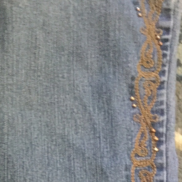 COS medium Wash Boho Hippie Embellished Jeans - Picture 8 of 8